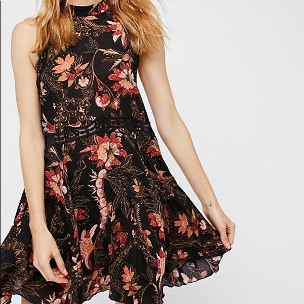 Free People Printed She Moves Slip